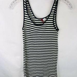 Divided H&M Black & White Striped TANK Mini Dress